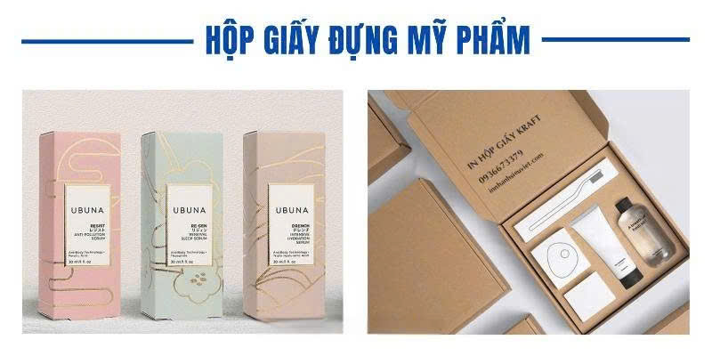 in hộp giấy mỹ phẩm