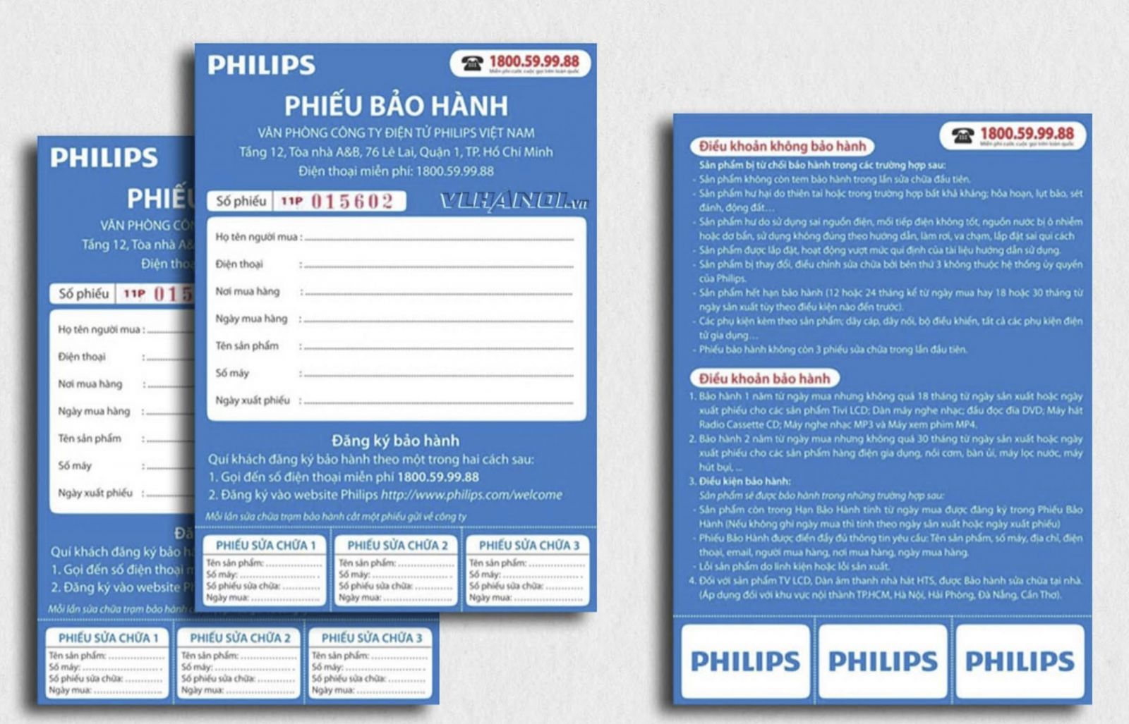in phiếu bảo hành điện thoại